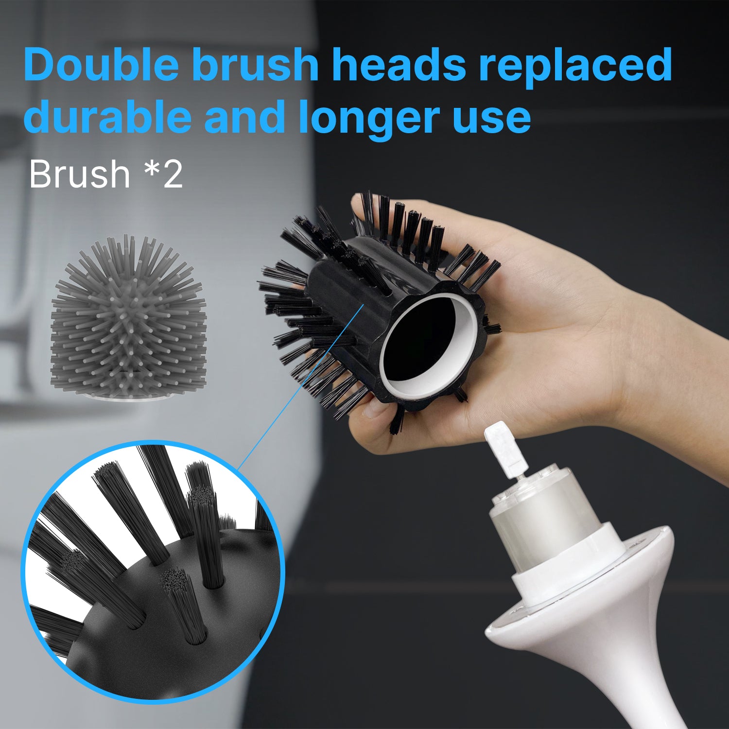 Goodpapa Smart UV Toilet Brush , Electric Self Cleaning Brush,  Self-Sanitizing ,Rechargable Intelligent House Cleaner – GOODPAPA