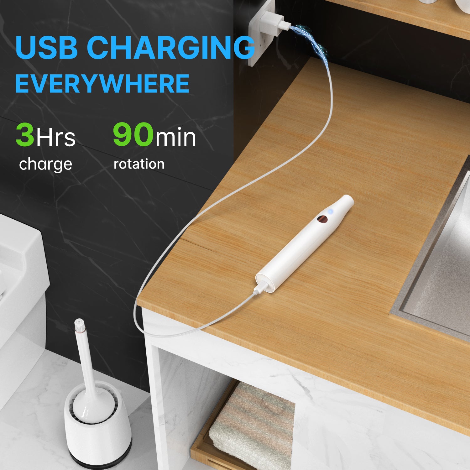 Electric toilet brush cleaner discount